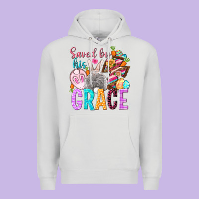 Saved By His Grace Easter Day Premium Hoodie Designed By Howdyjamesfarm