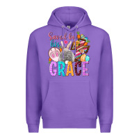 Purple Saved by his grace Easter Day Premium Hoodie - HowdyJamesFarm