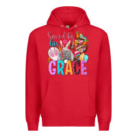 Red Saved by his grace Easter Day Premium Hoodie - HowdyJamesFarm