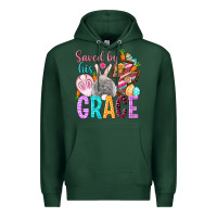 Sports Green Saved by his grace Easter Day Premium Hoodie - HowdyJamesFarm