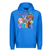 True Royal Saved by his grace Easter Day Premium Hoodie - HowdyJamesFarm