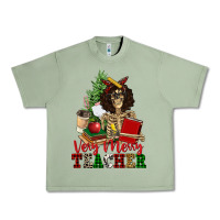 Oil Green very merry teacher skeleton Urban Heavy Tee - NancyCooperArtShop