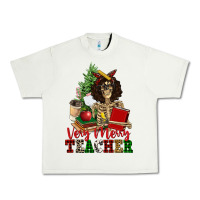 Pistachio very merry teacher skeleton Urban Heavy Tee - NancyCooperArtShop