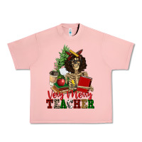 Salmon very merry teacher skeleton Urban Heavy Tee - NancyCooperArtShop