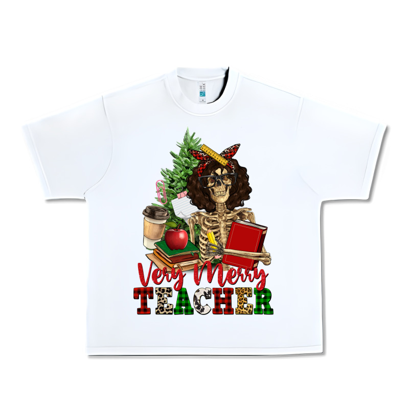 Very Merry Teacher Skeleton Urban Heavy Tee by NancyCooperArtShop | Teevron