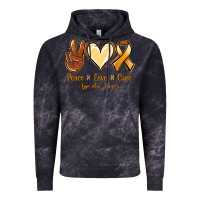 Cloud Black Peace love cure Appendix Cancer Vintage Hoodie - NancyCooperArtShop