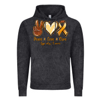 Vintage Black Peace love cure Appendix Cancer Vintage Hoodie - NancyCooperArtShop