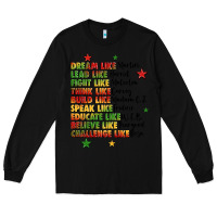 Black inspiring black leaders juneteenth Long Sleeve Tee - LillyAllenDesigns