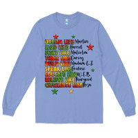 Colony Blue inspiring black leaders juneteenth Long Sleeve Tee - LillyAllenDesigns
