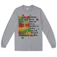 Heather Grey inspiring black leaders juneteenth Long Sleeve Tee - LillyAllenDesigns