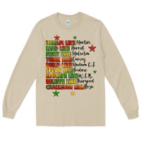 Mushroom inspiring black leaders juneteenth Long Sleeve Tee - LillyAllenDesigns