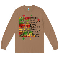 Toasted Coconut inspiring black leaders juneteenth Long Sleeve Tee - LillyAllenDesigns