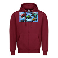 Burgundy Children trucks Zipper Hoodie - TumblerDesignByShophia