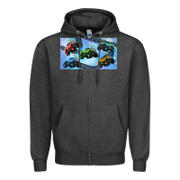 Charcoal Heather Children trucks Zipper Hoodie - TumblerDesignByShophia