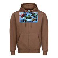 Chestnut Children trucks Zipper Hoodie - TumblerDesignByShophia
