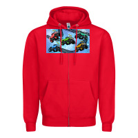 Red Children trucks Zipper Hoodie - TumblerDesignByShophia