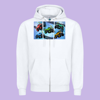 Children Trucks Zipper Hoodie Designed By Tumblerdesignbyshophia
