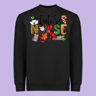 Chrismas Future Nurse Heavyweight Sweatshirt Designed By Lillyallendesigns