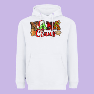 Nana Claus Christmas Lights And Gifts Mother's Day Heavyweight Hoodie Designed By Howdyjamesfarm