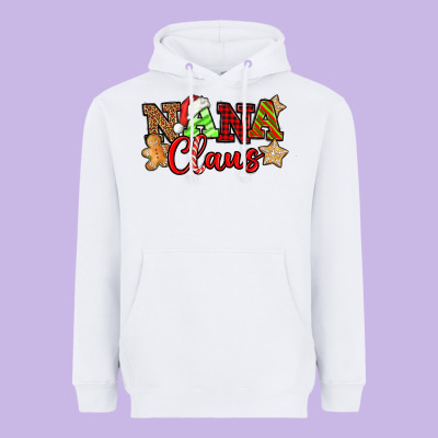 Nana Claus Christmas Lights And Gifts Mother's Day Heavyweight Hoodie Designed By Howdyjamesfarm