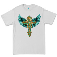 Dove Grey wing cross Premium Tee - Artiststas