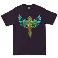 Plum wing cross Premium Tee - Artiststas