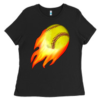 Black softball Ladies Tee - JahusDesignShop