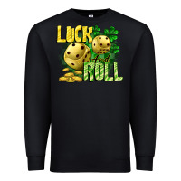 Black Luck and roll Premium Sweatshirt - CowGirlArtShop