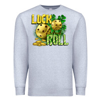 Heather Grey Luck and roll Premium Sweatshirt - CowGirlArtShop