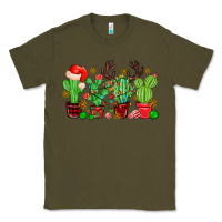 Army Green christmas cactus Classic Tee - MaliasSmallBusiness