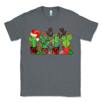Charcoal Heather christmas cactus Classic Tee - MaliasSmallBusiness