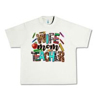 Pistachio wife mom teacher Urban Heavy Tee - NancyCooperArtShop