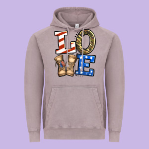 4th Of July Army Love Vintage Hoodie Designed By Jasminsmagicworld