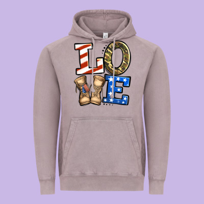 4th Of July Army Love Vintage Hoodie Designed By Jasminsmagicworld
