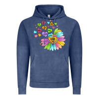 Vintage Denim sunflower love hugs Vintage Hoodie - MaliasSmallBusiness