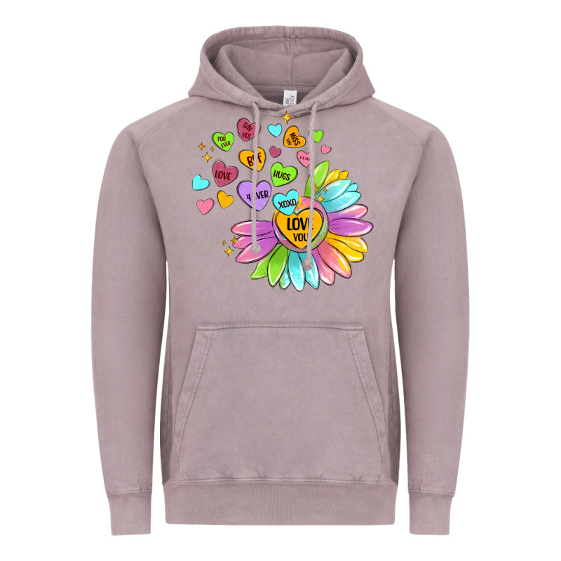 Sunflower Love Hugs Vintage Hoodie by MaliasSmallBusiness | Teevron