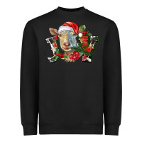 Black Joy Christmas Goat Heavyweight Sweatshirt - LillyAllenDesigns