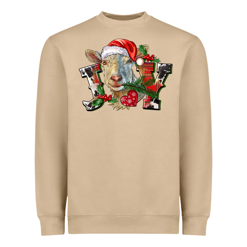Joy Christmas Goat Heavyweight Sweatshirt by LillyAllenDesigns | Teevron