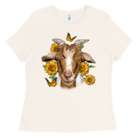 Bone sunflower goat Ladies Tee - Jasminsmagicworld