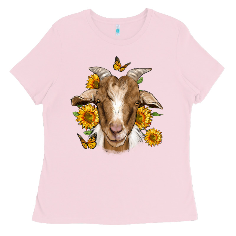 Sunflower Goat Ladies Tee by Jasminsmagicworld | Teevron