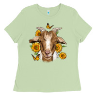 Matcha sunflower goat Ladies Tee - Jasminsmagicworld