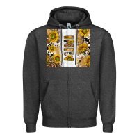 Charcoal Heather western mother's day mini with cowhide and sunflowers tumbler tbs Zipper Hoodie - TumblerDesignByShophia