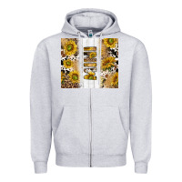 Heather Grey western mother's day mini with cowhide and sunflowers tumbler tbs Zipper Hoodie - TumblerDesignByShophia