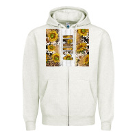 Oatmeal Heather western mother's day mini with cowhide and sunflowers tumbler tbs Zipper Hoodie - TumblerDesignByShophia