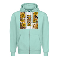 Seafoam western mother's day mini with cowhide and sunflowers tumbler tbs Zipper Hoodie - TumblerDesignByShophia