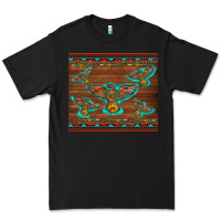 Black western thunderbird and arrow with aztec leopard Premium Tee - Artiststas