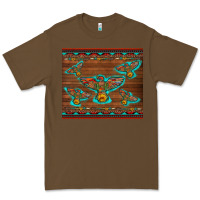 Cacao western thunderbird and arrow with aztec leopard Premium Tee - Artiststas