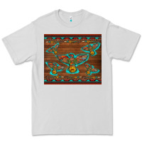 Dove Grey western thunderbird and arrow with aztec leopard Premium Tee - Artiststas