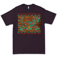 Plum western thunderbird and arrow with aztec leopard Premium Tee - Artiststas
