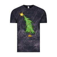 Cloud Black trendy christmas tree Vintage Tee - MaliasSmallBusiness
